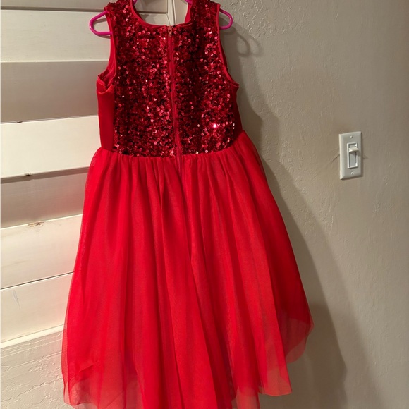 Cat & Jack Other - Girls Sequin Tulle Sleeveless Red Dress Cat & Jack Size 7/8